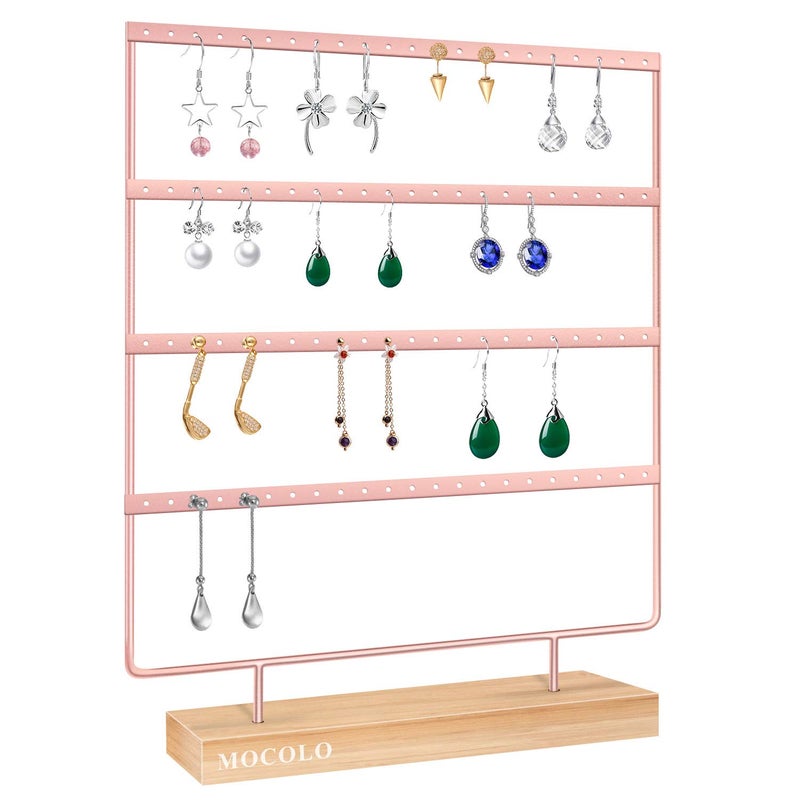 Mocolo Earring Holder Stand, Earring Organizer Display Holder Stand for Hanging Earrings(88 Holes & 4 Layers) - Image 2